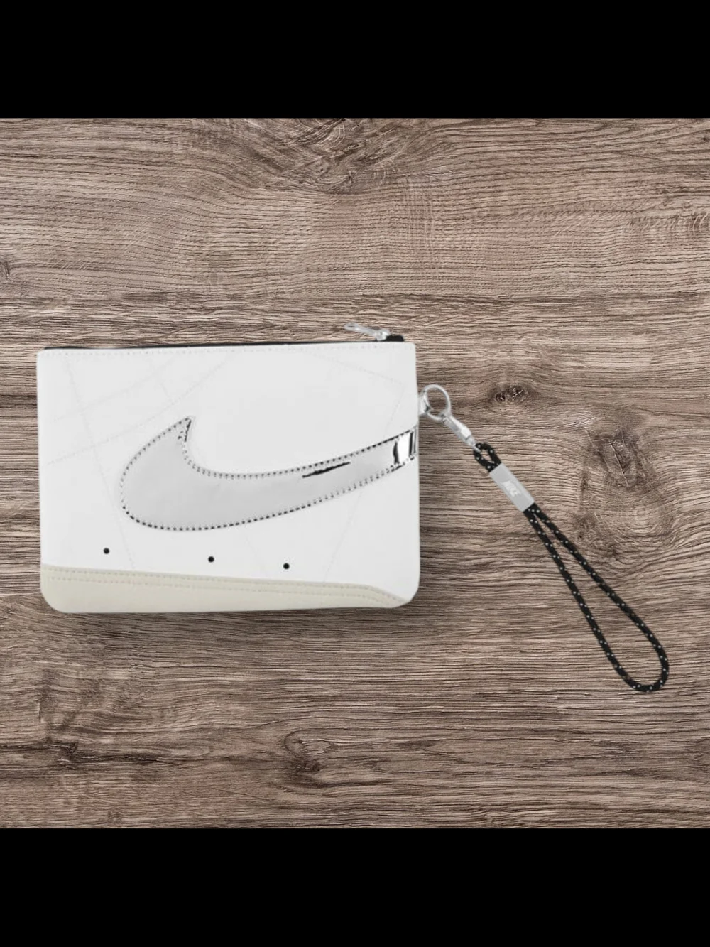 Nike Blazer Wristlet – White with Silver Swoosh